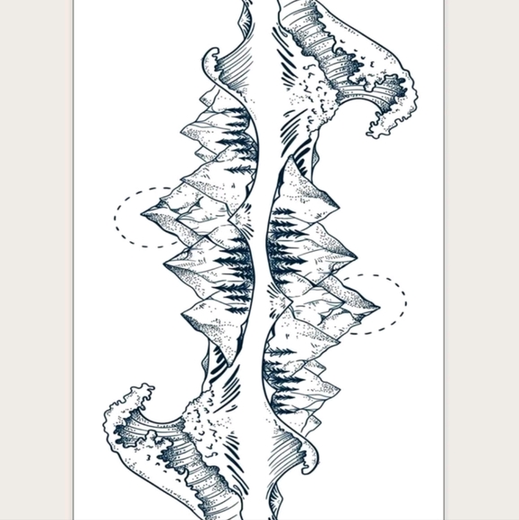 🍉5 for $25* Mountain Wave Pectin Tattoos - Picture 4 of 6